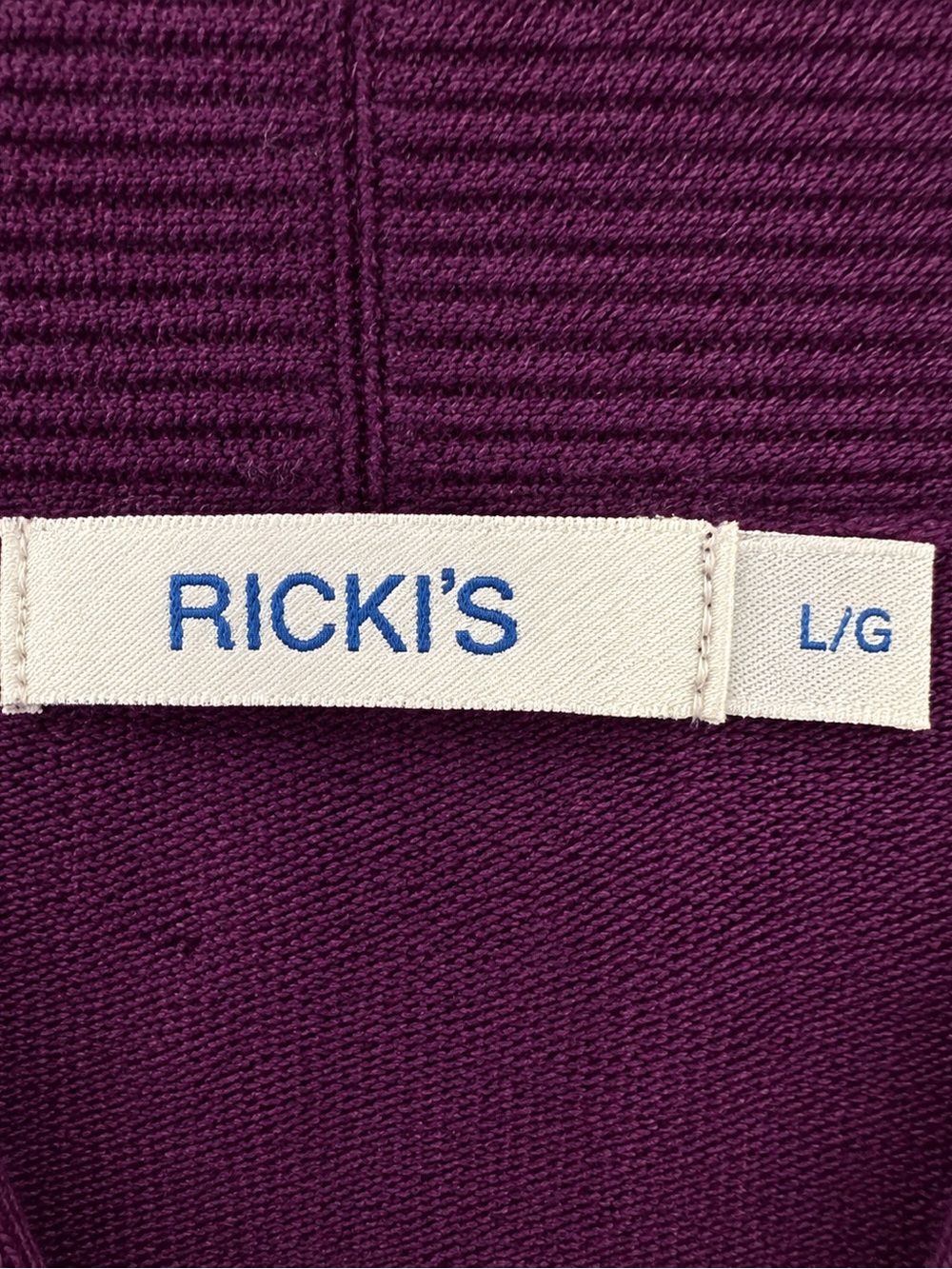 Ricki's Deep Purple Open-Front Ribbed Cardigan - Picture 5 of 5